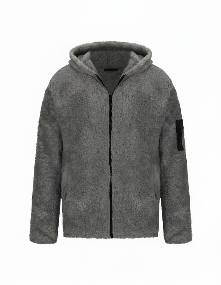 Kraftig fleece vinterjacka