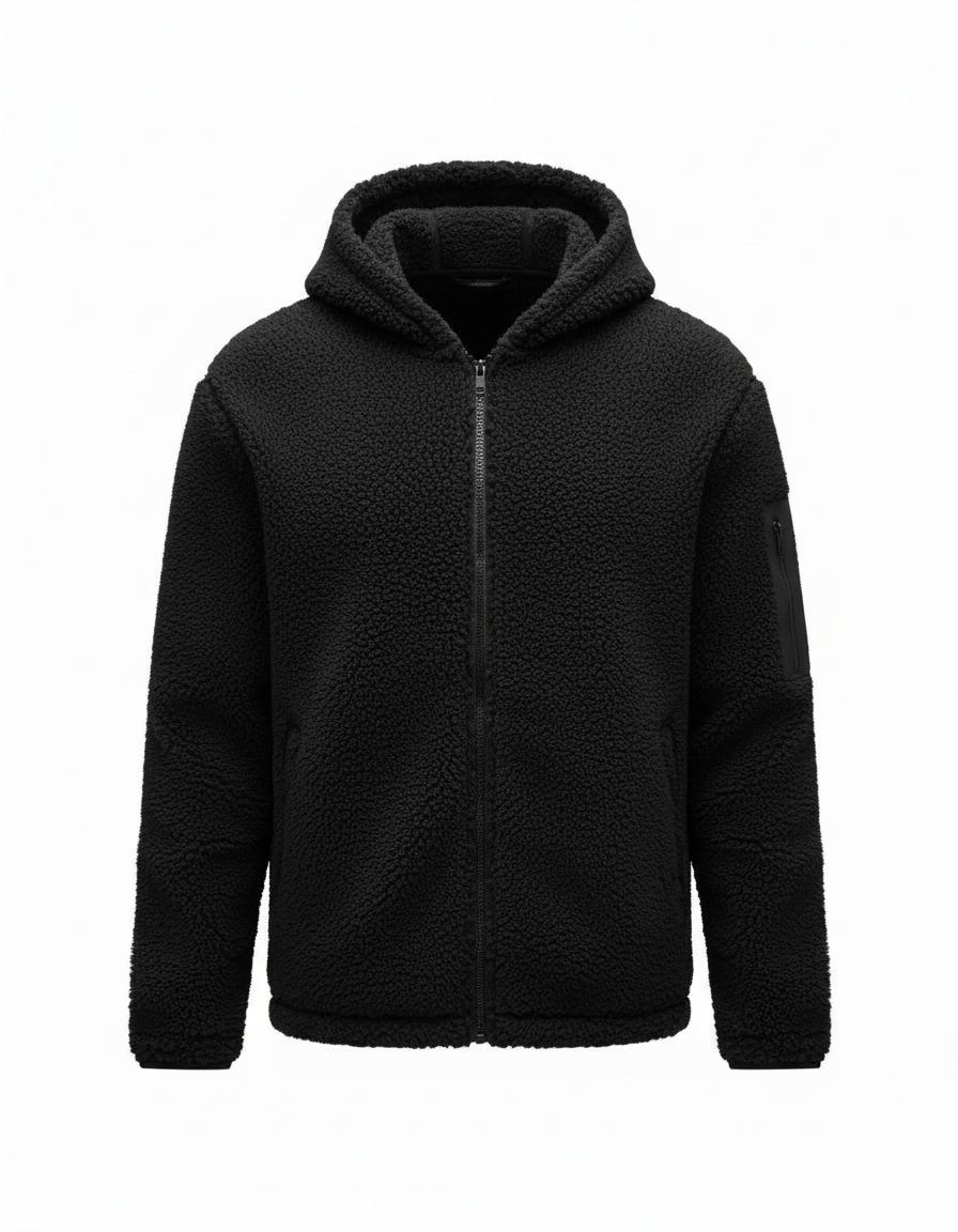 Kraftig fleece vinterjacka