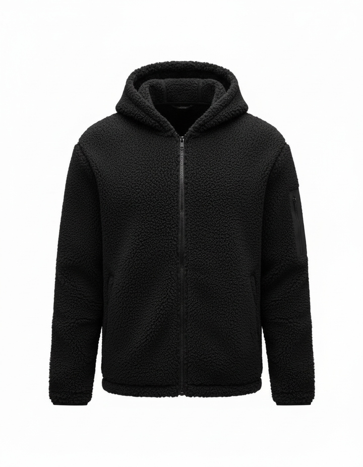 Kraftig fleece vinterjacka
