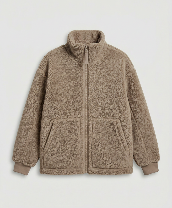 Dam oversized fleecejacka varm