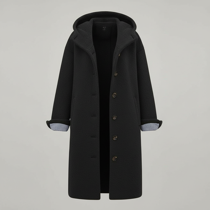 Elegant Vinter Kappa Dam Comfort Lång Kappa Fleece