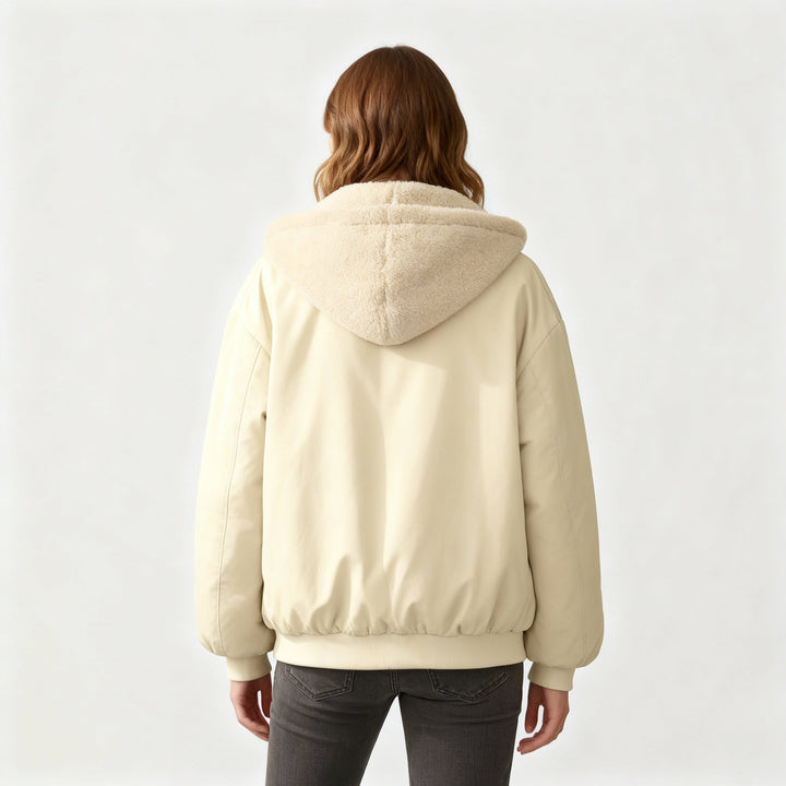 Bekväm oversize vinterjacka Dam komfort värm Fleece Look