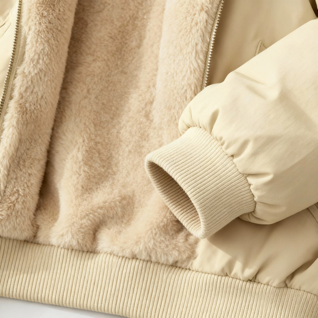 Bekväm oversize vinterjacka Dam komfort värm Fleece Look