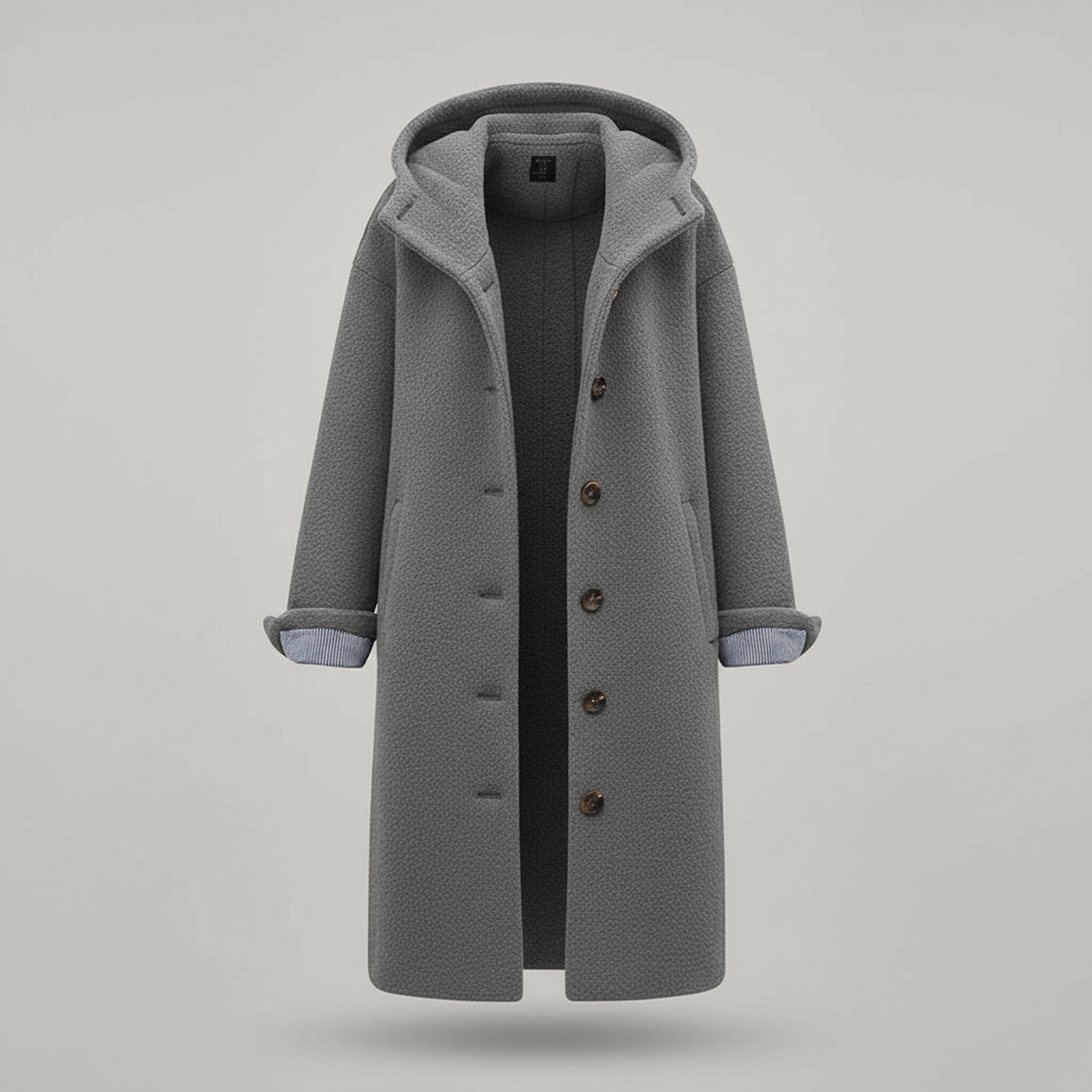Elegant Vinter Kappa Dam Comfort Lång Kappa Fleece