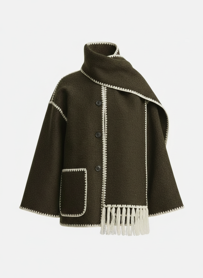 Elegant Scarf jacka Dam varm