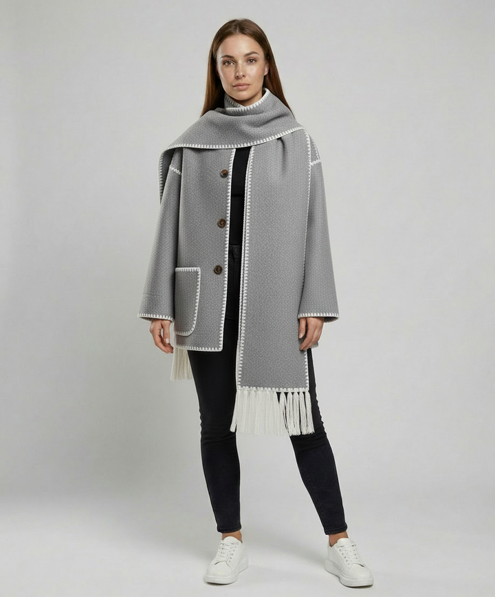 Elegant Scarf jacka Dam varm