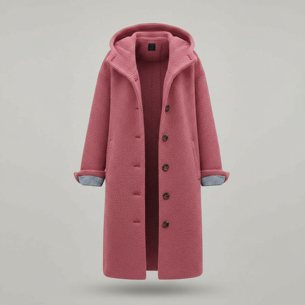 Elegant Vinter Kappa Dam Comfort Lång Kappa Fleece