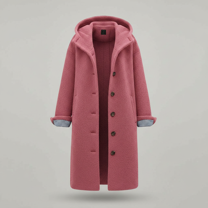 Elegant Vinter Kappa Dam Comfort Lång Kappa Fleece