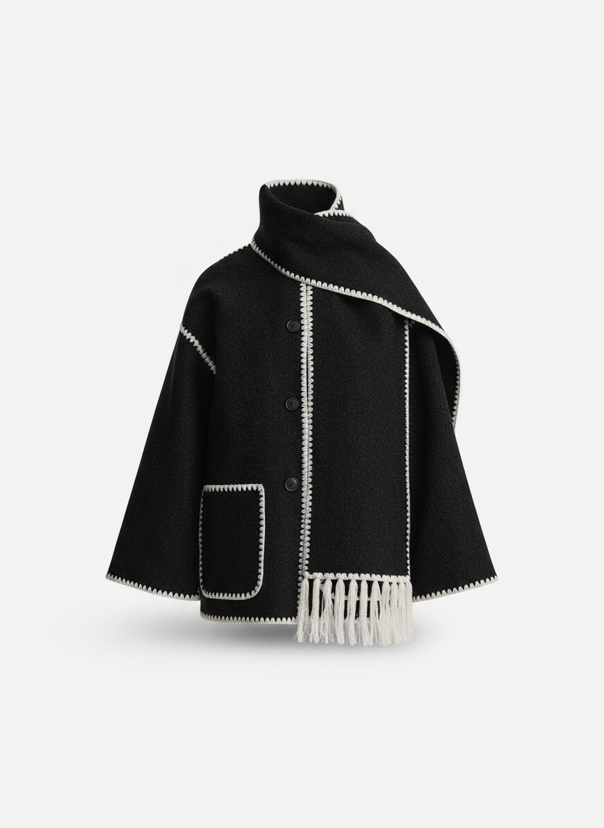 Elegant Scarf jacka Dam varm
