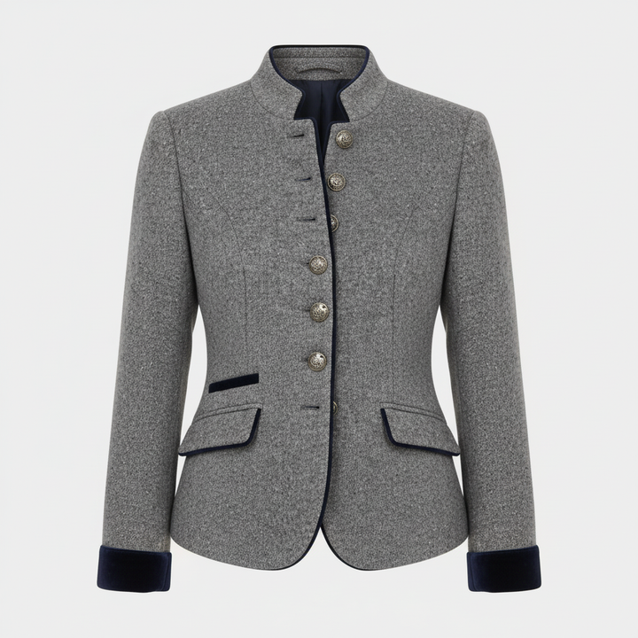 Klassisk Strukturerad Premium Comfort Ull Jacka Dam