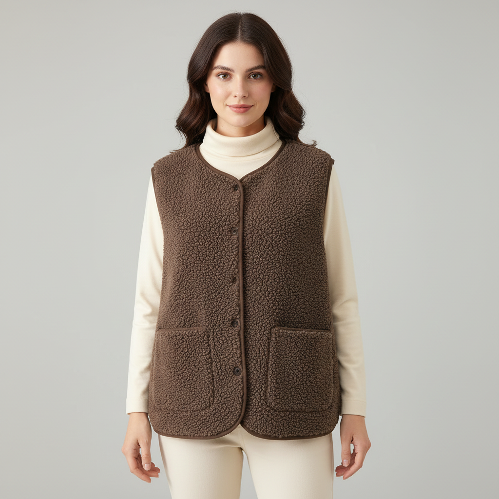 Vinter värm elegant Fleece väst Dam