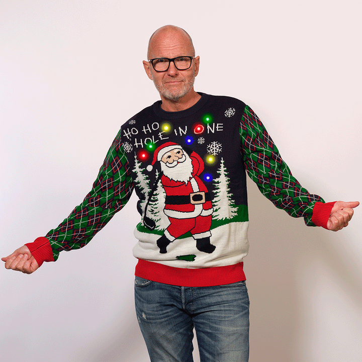 Ho Ho Hole i One Christmas Tröja Herr