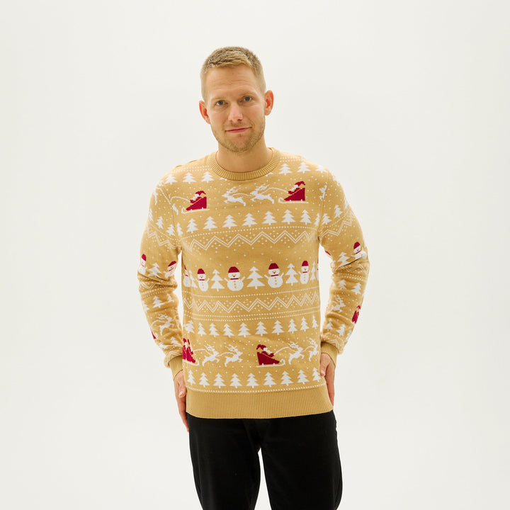 Stilren Christmas Tröja Beige Herr