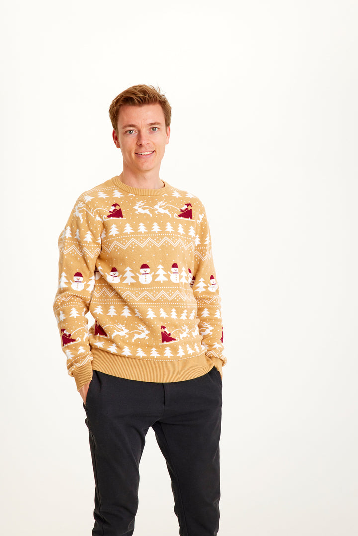 Stilren Christmas Tröja Beige Herr