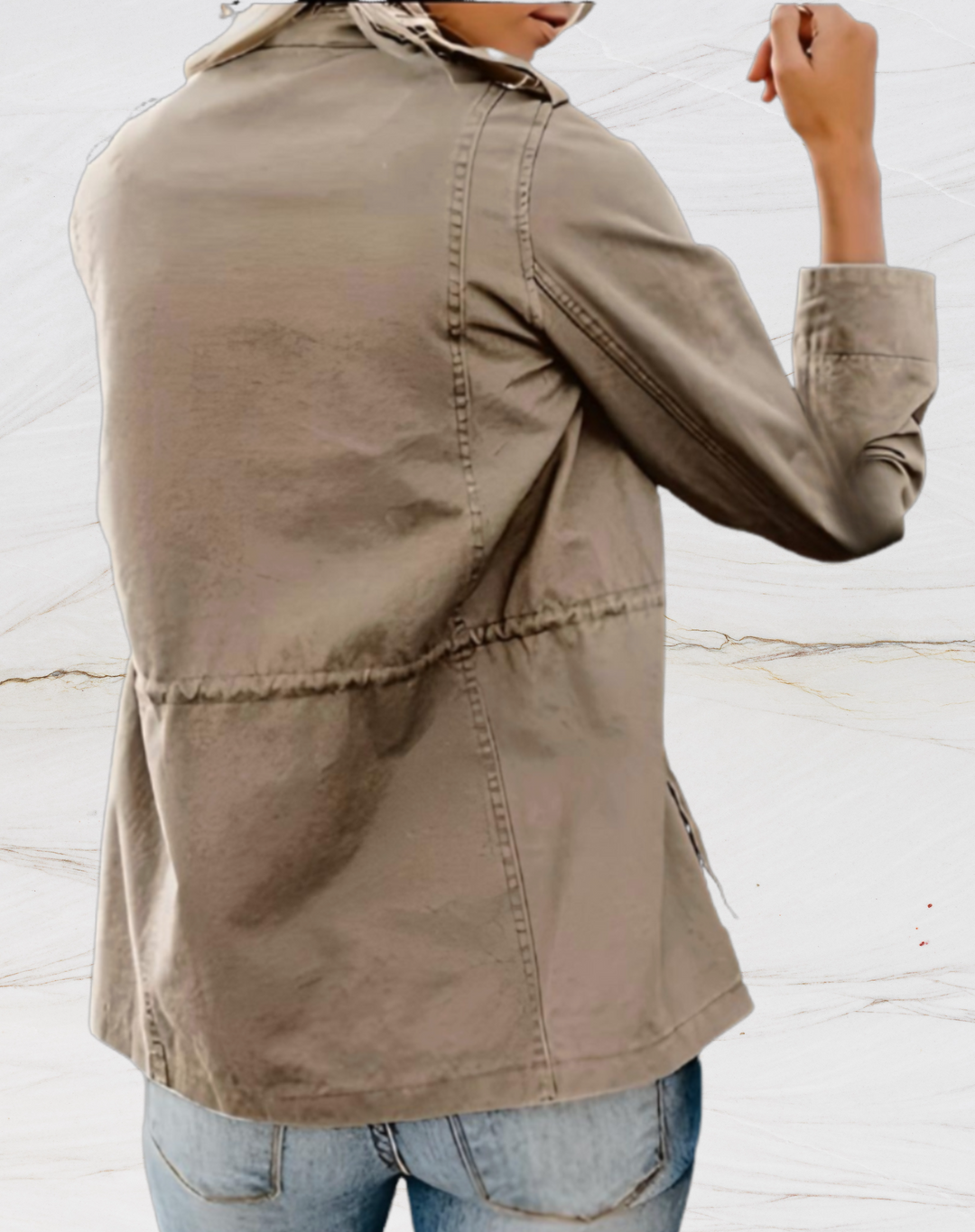 | Long-sleeve jacka med four fickor för dam
