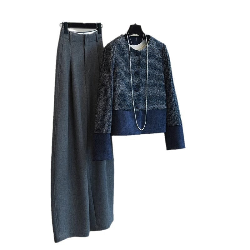 Dam elegant kort jacka med Textured tyg Drune