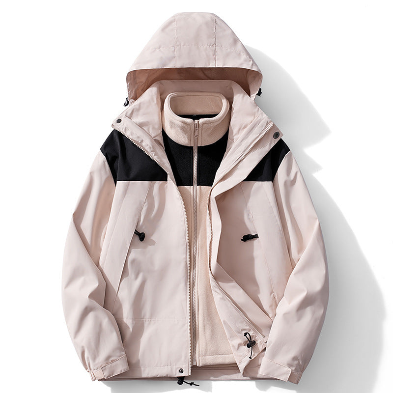 Dam två-layer softshell utomhusjacka med removable fleece inner layer