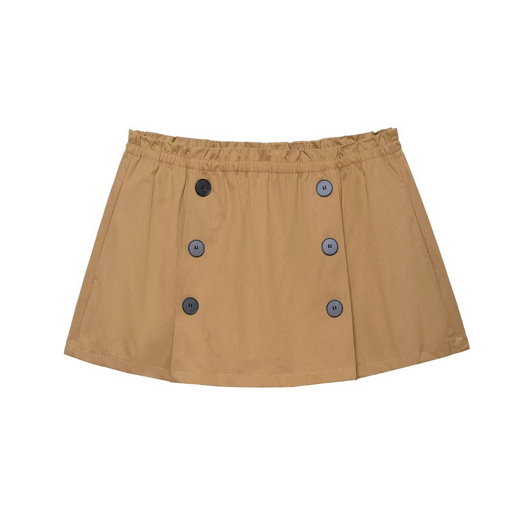 Dam 10+ Tailored Kort Fältjacka med Tie Belt och Shoulder Patches