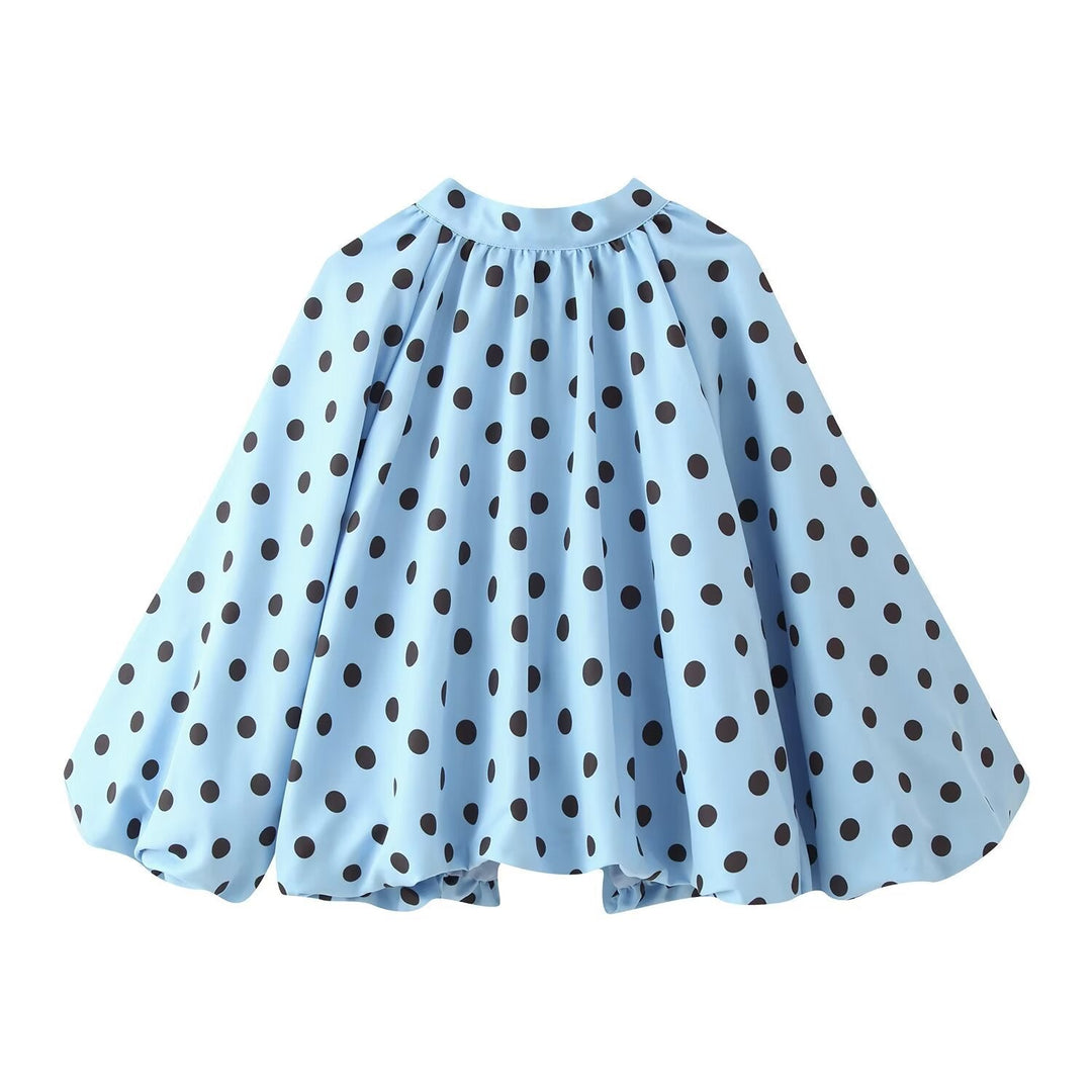 Dam vid Polka Dot Cape in A-Line skärning gjord lätt Rain material