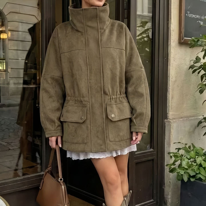 Dam Fashion oversized vinterjacka med Drawstring
