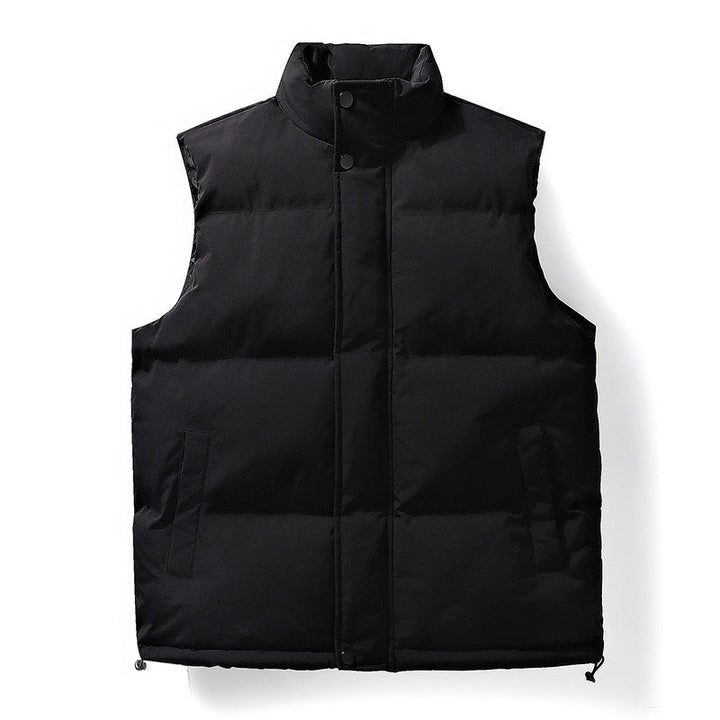 Unisex quiltad väst med thermal insulation, high ståkrage och adjustable fåll