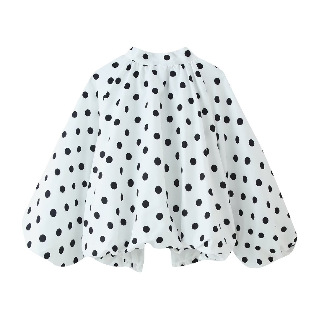 Dam vid Polka Dot Cape in A-Line skärning gjord lätt Rain material