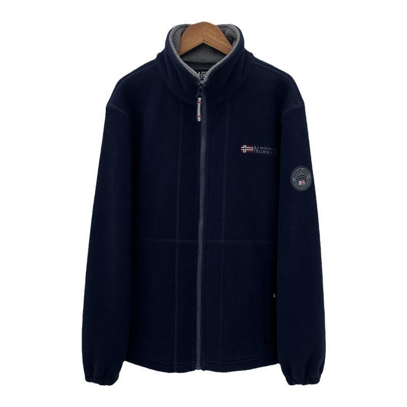 Herr Fleece Jacka med Stående Krage, Hel Dragkedja och Warming Microfleecefoder