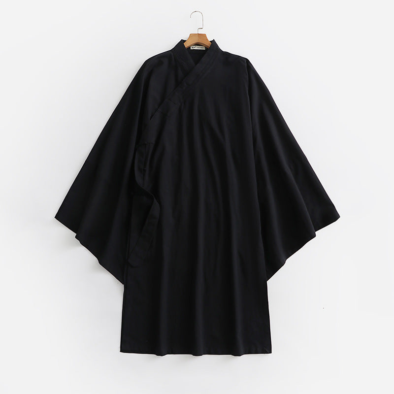 Unisex oversize Kimono kappa med vid ärmar och Asymmetrical Wrap fram