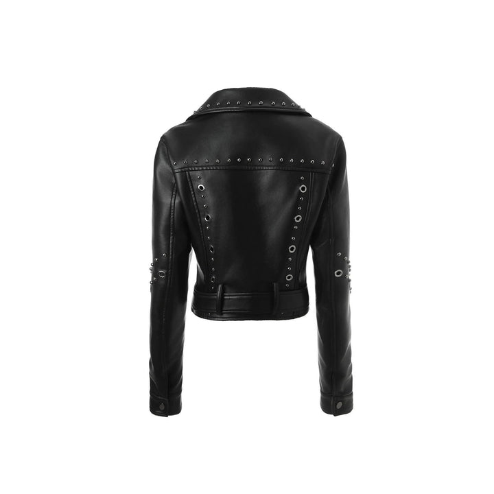 Dam Trendig Bikerjacka med Studs