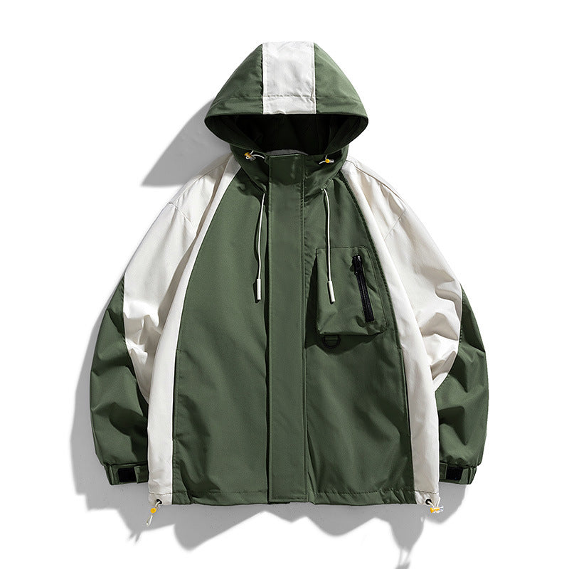 Herr Sportig Luvtröja Jacka med Quiltad Outer Layer