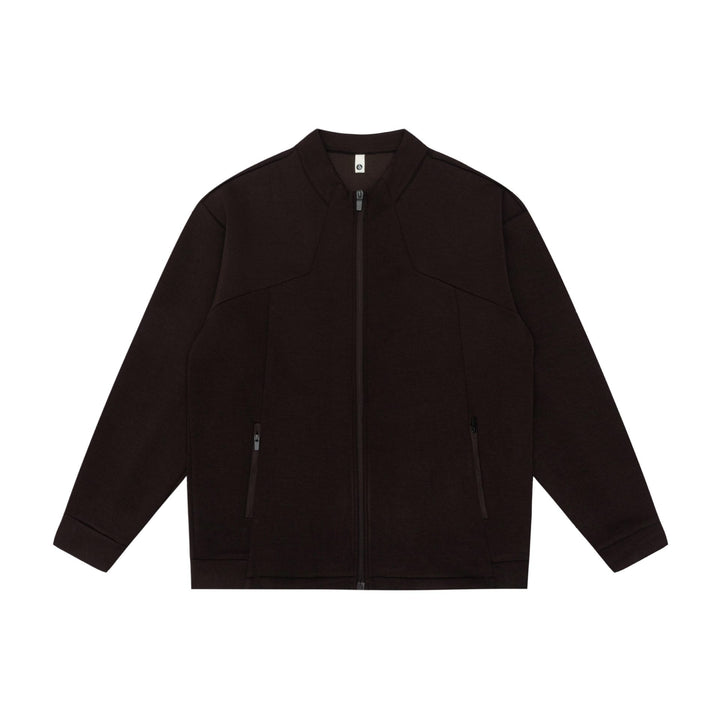 Unisex Oversized Dragkedja Jacka Gjord av Kraftig Bomullsblandning med Ståkrage och Dragkedja Fickor