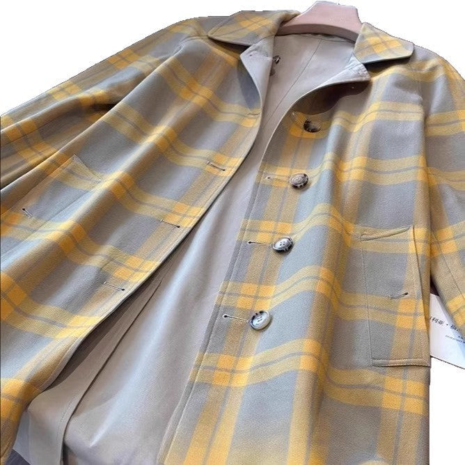 Dam elegant trenchcoat med Double knappslå gjord hög-Quality material
