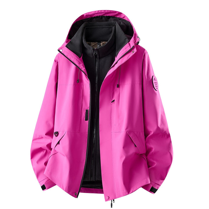 Dam Three-Piece Vattentät Outdoor Jacka med Removable Fleece Inner Layer