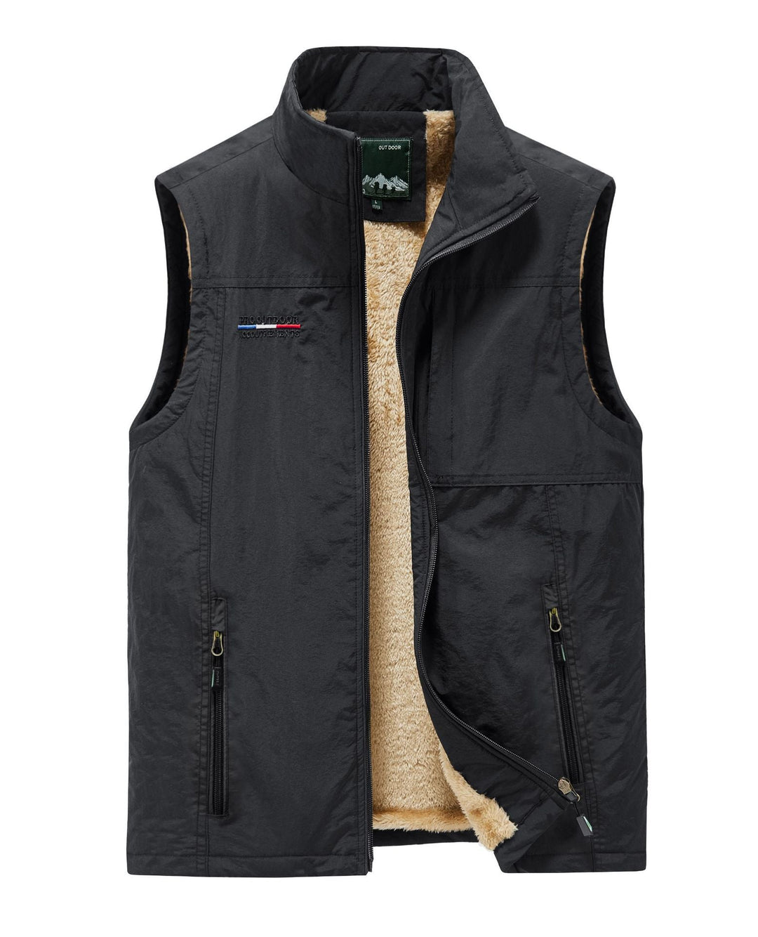 Herr Thermo Sleeveless Väst med Teddyfoder och Dragkedja