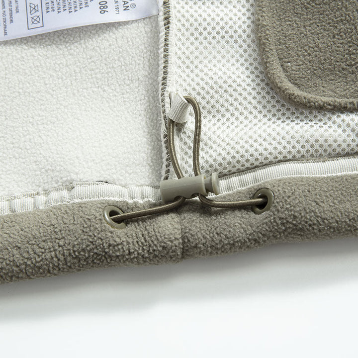 Herr Fleece Jacka med Hög Krage, Brushed Inner Side och Concealed Dragkedja Fickor