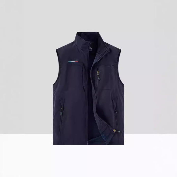 Herr Lätt Multifunctional Utomhus Utility Väst med Mesh Foder och Flera Dragkedjefickor
