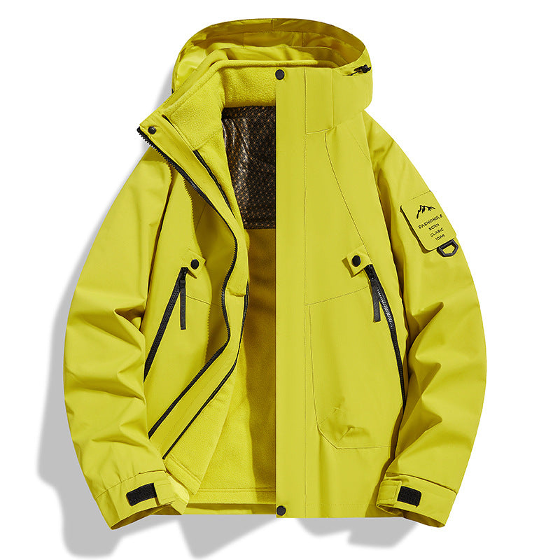 Dam vattenavvisande softshell funktionsjacka med justerbar huva, vindtät membrane och diagonal zip fickor