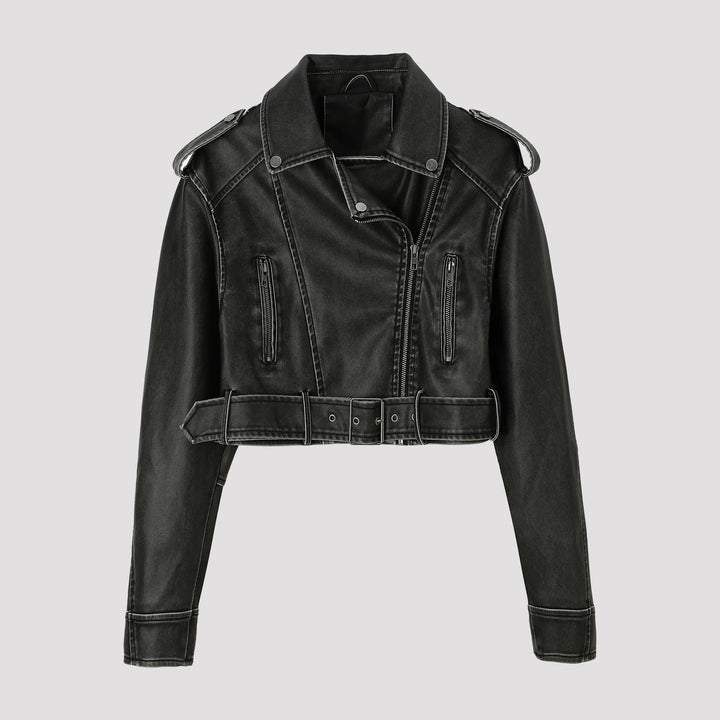 Dam Modern Kort Bikerjacka