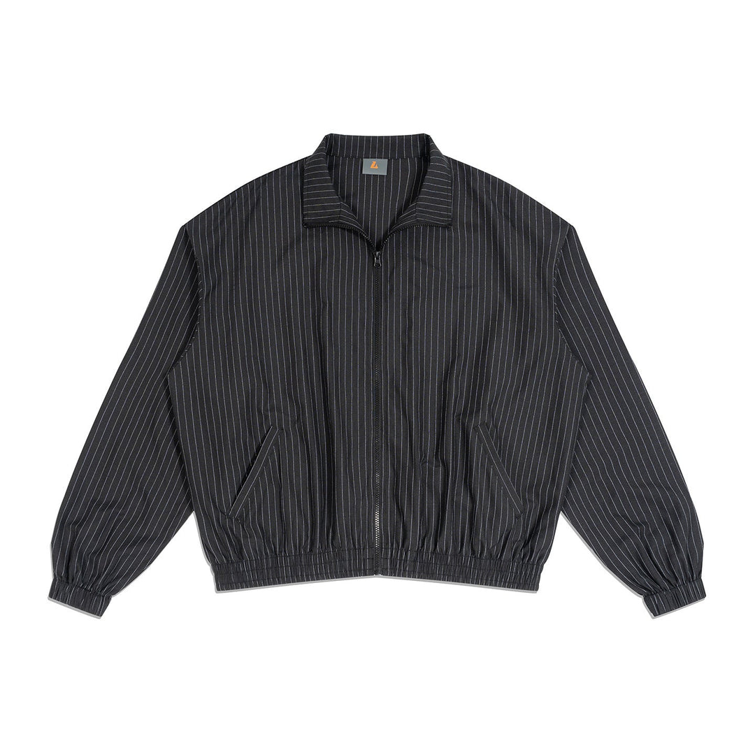 Unisex oversize dragkedja jacka gjord ribbed bomull mix med ståkrage och elastic fåll