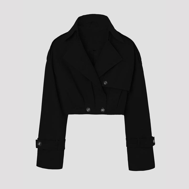 Dam Snygg Kort Trenchcoat Jacka