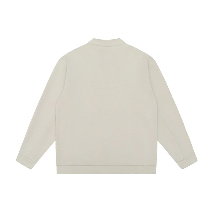Unisex Oversized Dragkedja Jacka Gjord av Kraftig Bomullsblandning med Ståkrage och Dragkedja Fickor