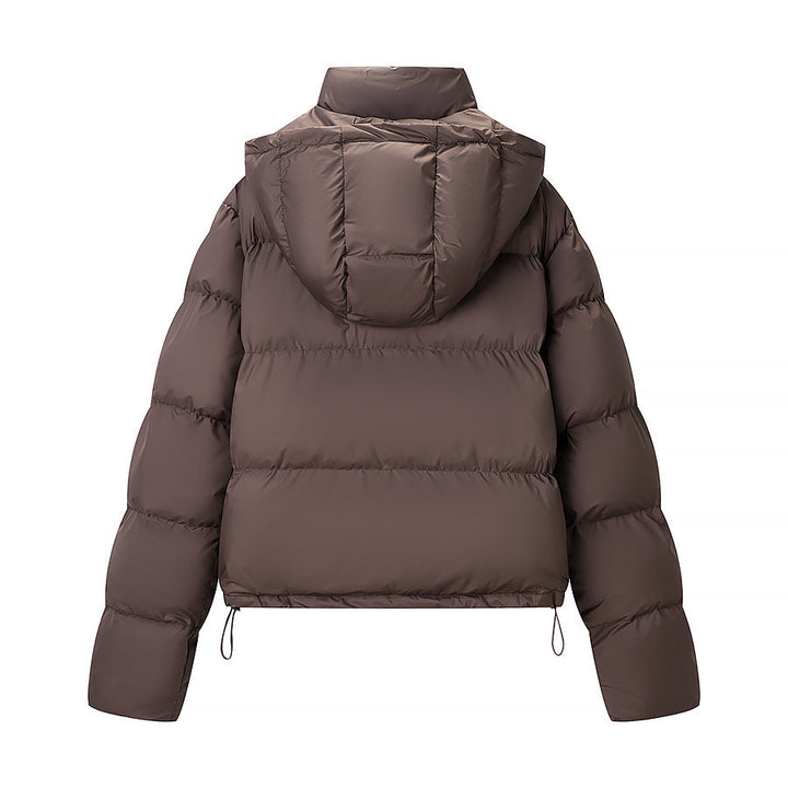 Dam vadderad Down-look kviltad jacka med Removable huva