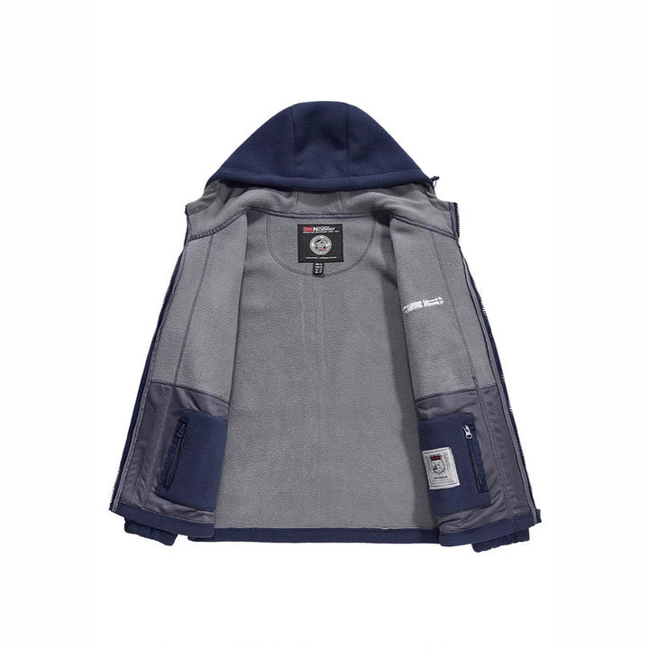 Herr Fleece Jacka med Praktisk Krage Protection