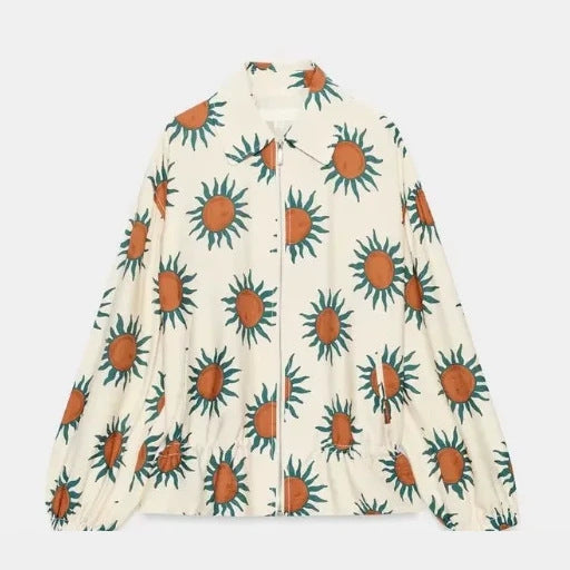 Dam Kort Blouson Jacka Gjord av Woven Fabric med Ståkrage, Elastic Fåll, och Fin Check Design