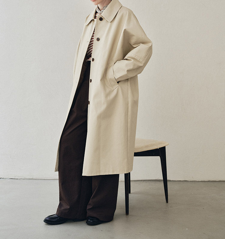 Dam elegant trenchcoat med Double Breasted