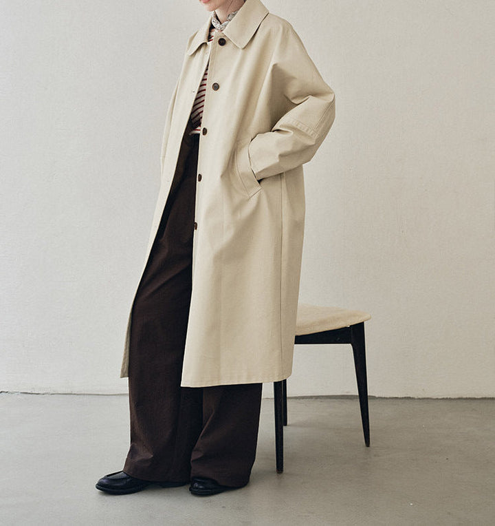 Dam elegant trenchcoat med Double Breasted