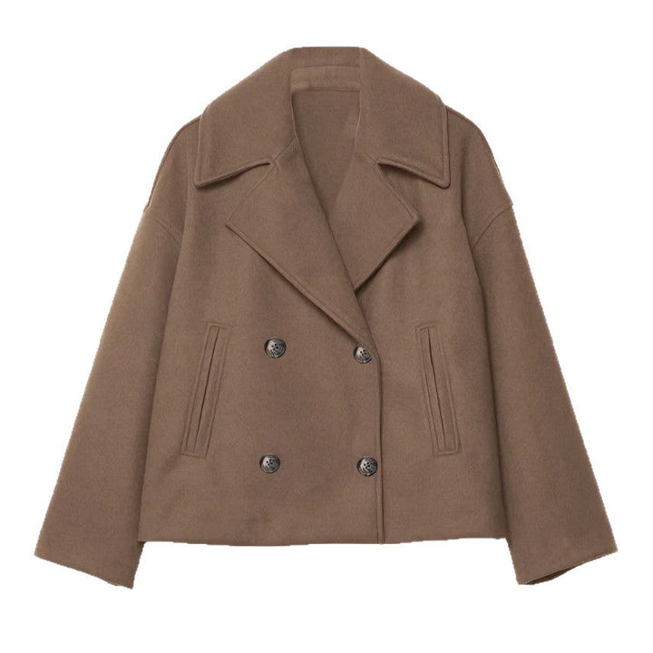 Dam Fashion kort jacka med dubbel knäppning