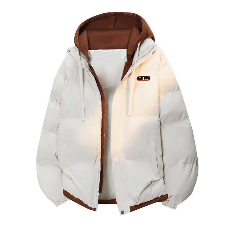 Dam Kort Quiltad med Huva Jacka med Lätt Termisk Insulation, Vattenavvisande Shell &amp; Elastic Nederkant