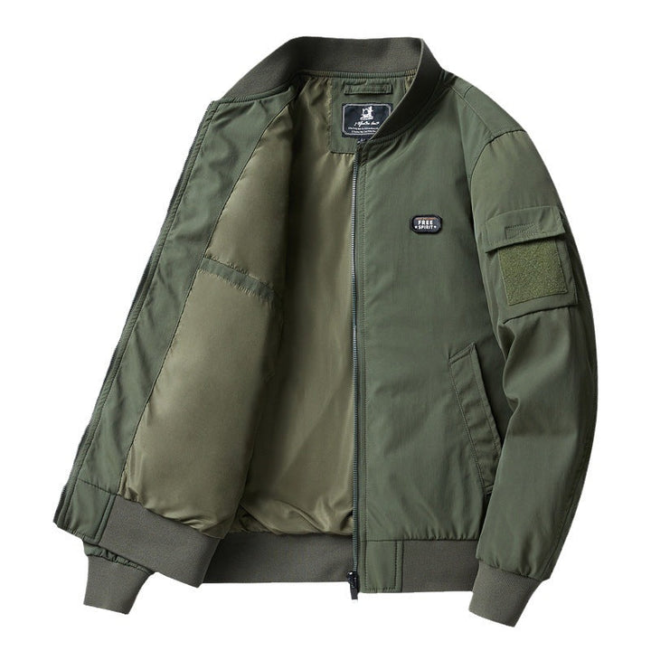 Herr Short Aviator-Style Jacka med Multifunctional Arm Ficka
