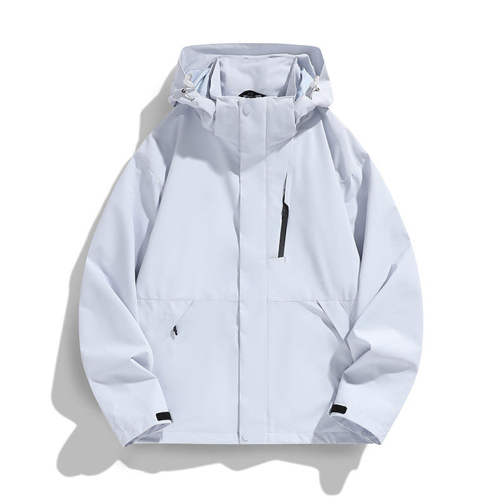 Dam oversize softshell med huva jacka med Drop Shoulder, dold dragkedjas och dragsko